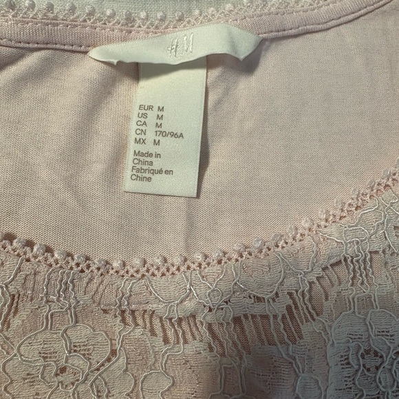 H&M Pink Tank Top with Lace Detail - Picture 2 of 2